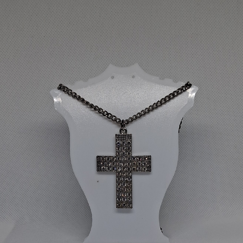 As U Wish Silver Cross Pendant Necklace